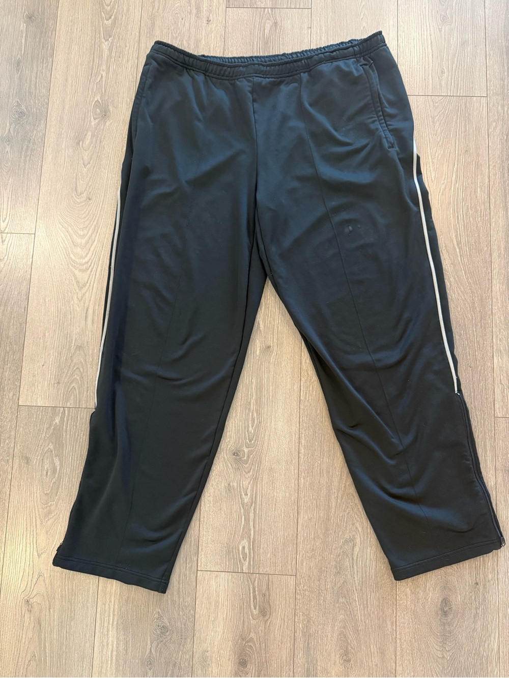 Nike Team FIT DRY Track Pants Men’s XXL Black Gray Piping Ankle Zip